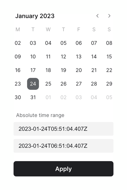 Fiberplane — Datepicker component