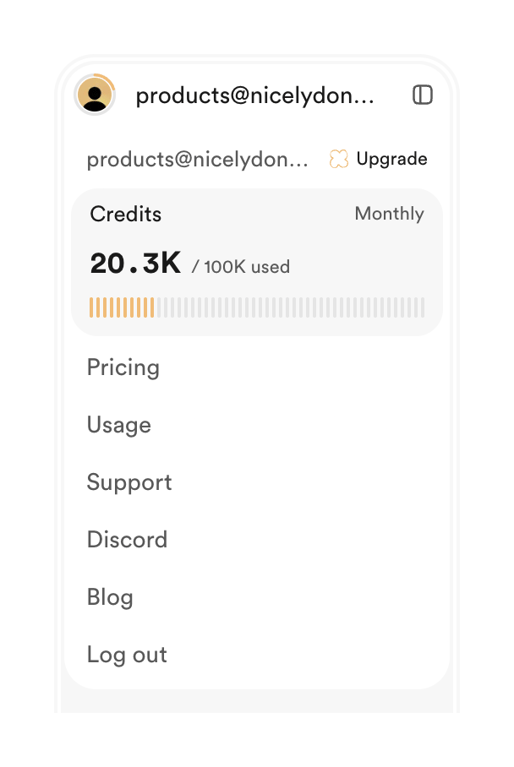 Bud — Dropdown menu component