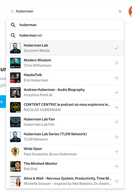 Pocket Casts — Input search component