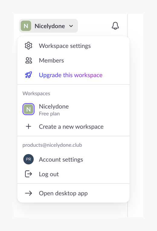 Pitch — Dropdown menu component