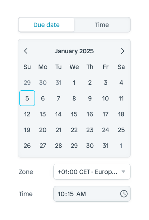 Instant — Datepicker component