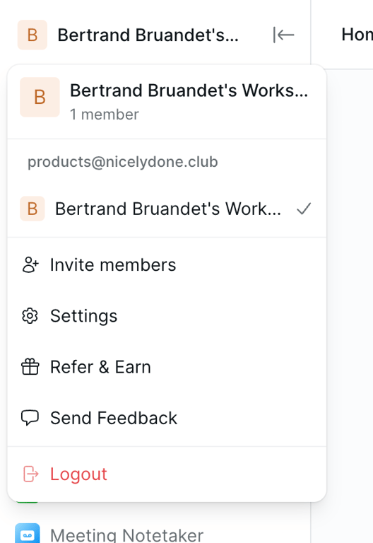 Lindy — Dropdown menu component