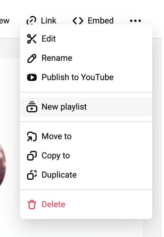 Kinescope — Dropdown menu component