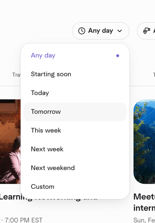 Meetup — Datepicker component
