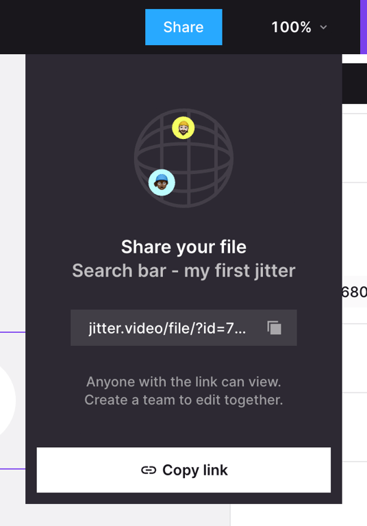 Jitter — Dropdown menu component
