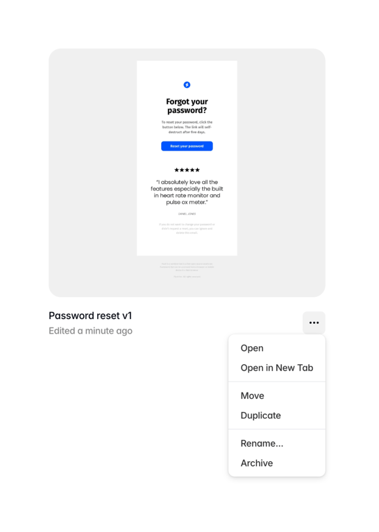 Tabular — Dropdown menu component