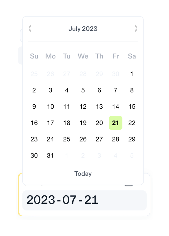 Decipad — Datepicker component