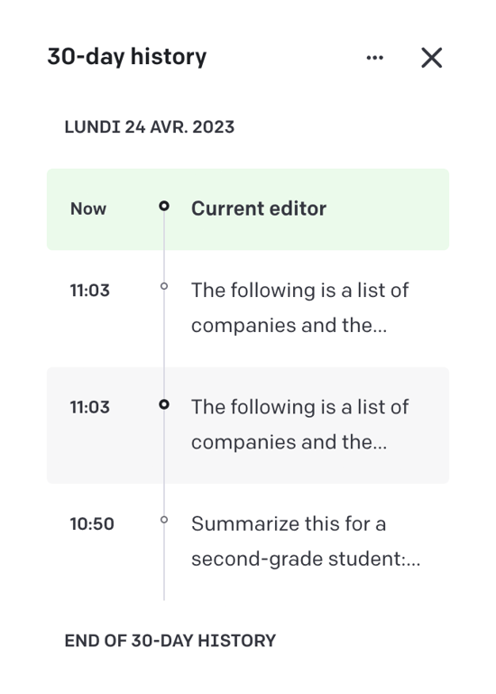 OpenAI — Timeline & history component