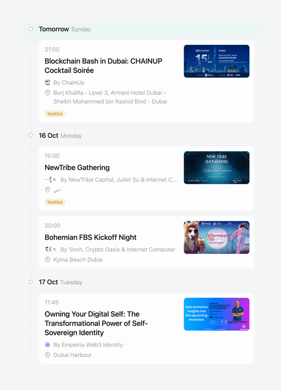 Luma — Timeline & history component