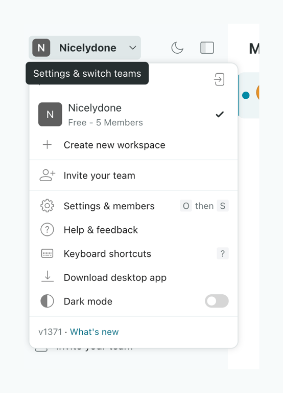 Twist — Dropdown menu component