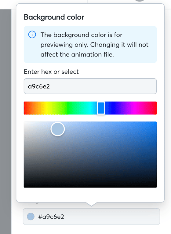 Lottie — Color picker component