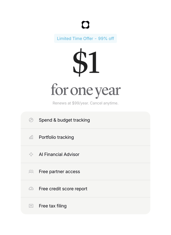 Origin Financial — Pricing section component