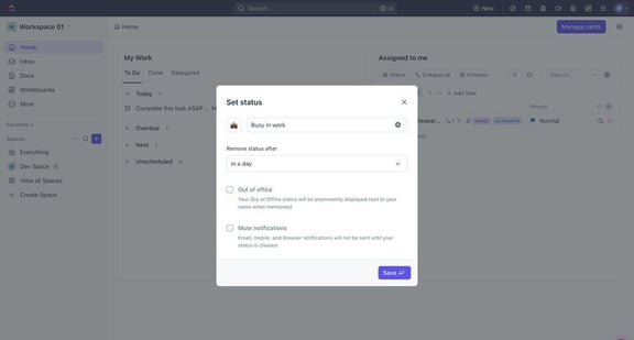 Modal - ClickUp