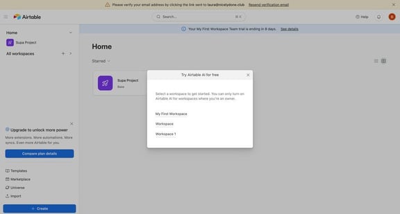 Notifications - Airtable