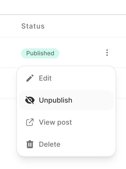 Durable — Dropdown menu component