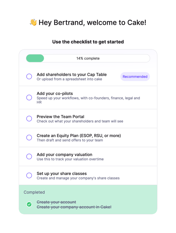 Cake — Progress indicator component
