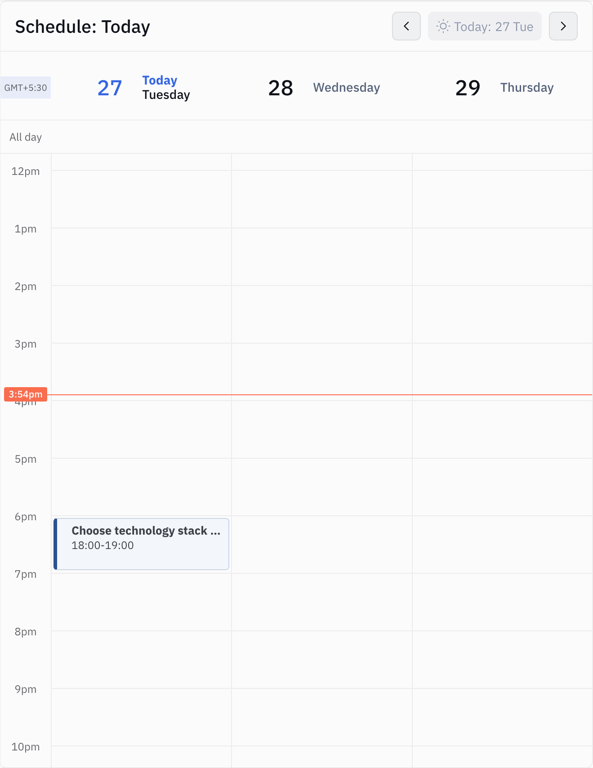 Huly — Timeline & history component