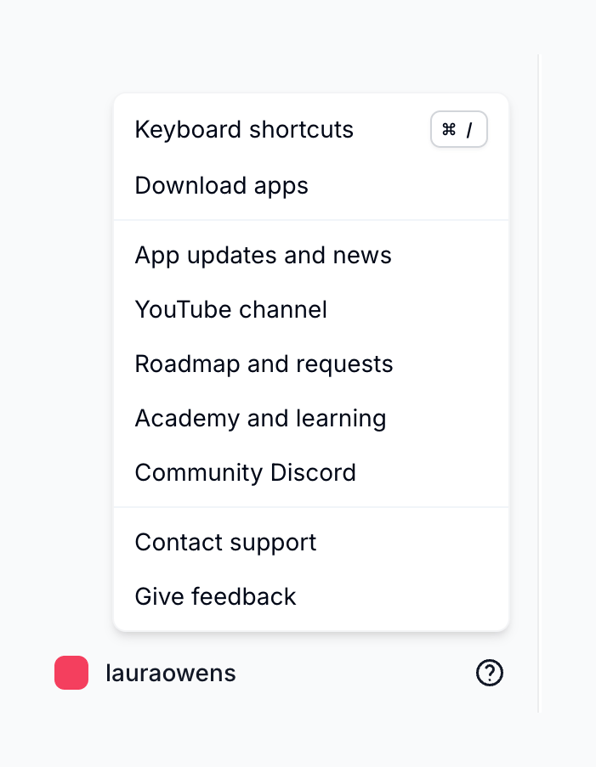 Reflect — Dropdown menu component