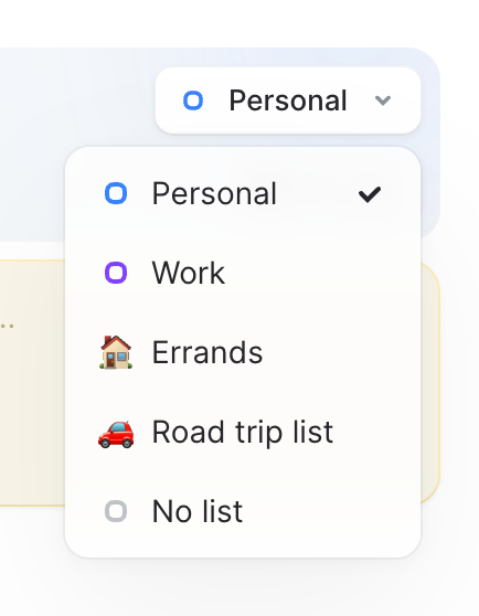 Dona — Dropdown menu component