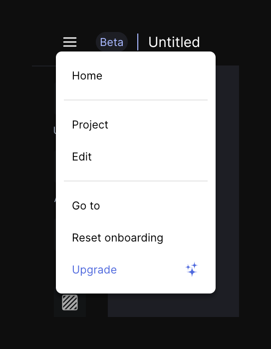 Runway — Dropdown menu component