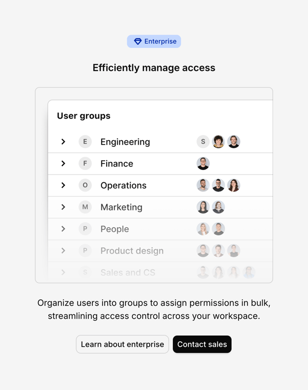Dovetail — Upgrade your plan component
