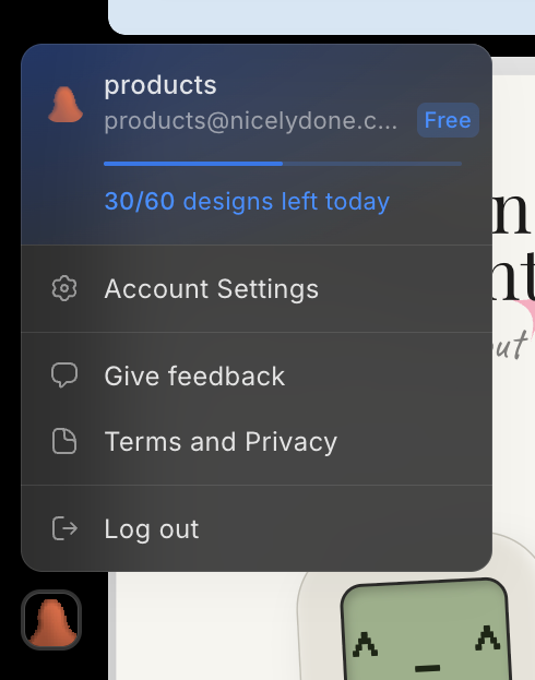 Variant — Dropdown menu component