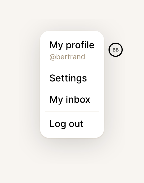 Async — Dropdown menu component