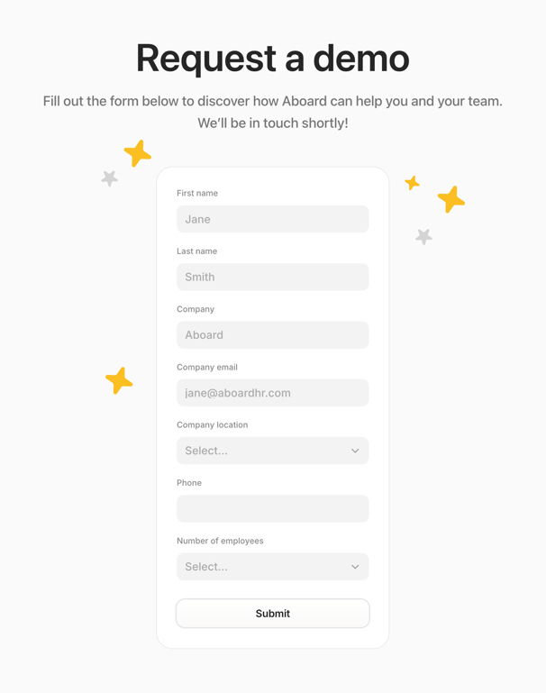 Aboard — Form element component