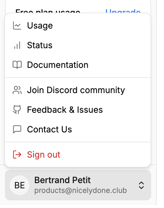 Llamaindex — Dropdown menu component