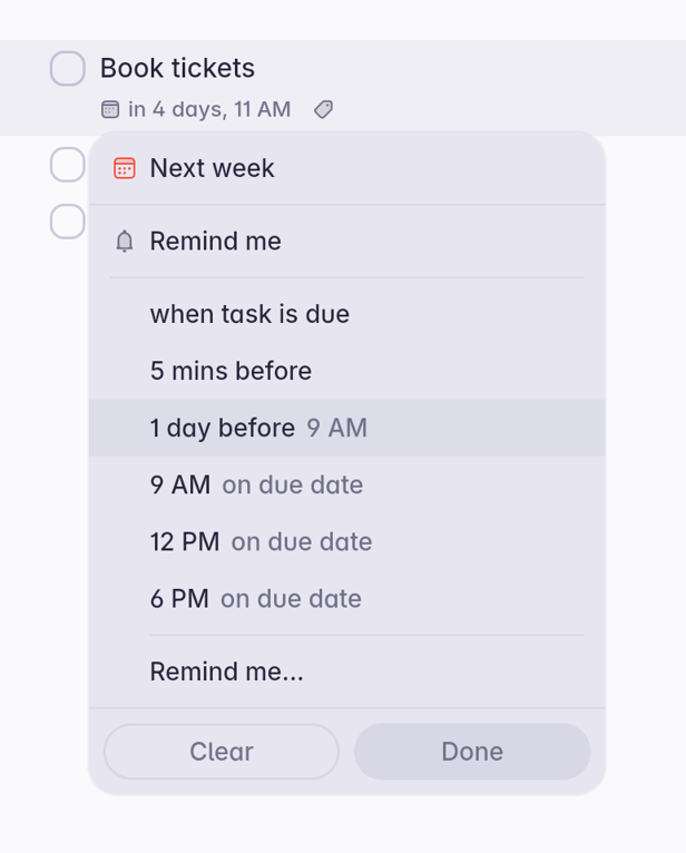 Superlist — Datepicker component