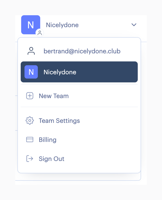 Render — Dropdown menu component