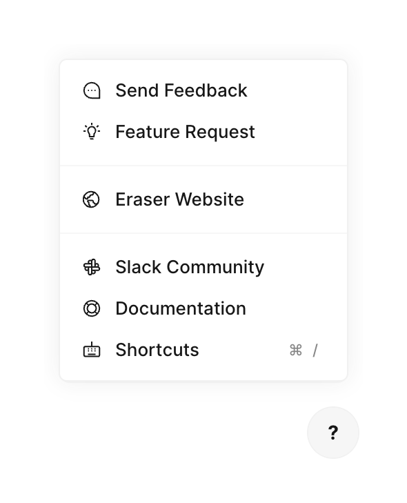 Eraser — Dropdown menu component