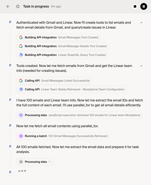 Twin — Timeline & history component