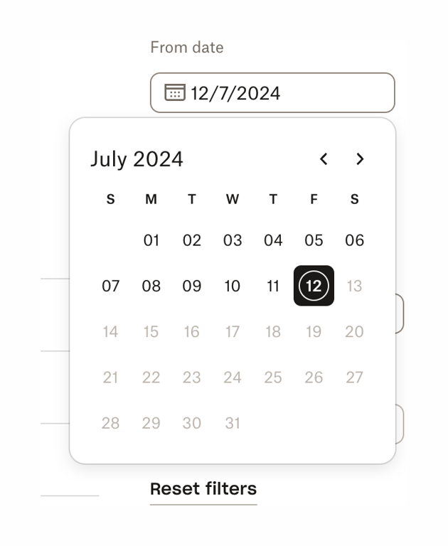Dropbox — Datepicker component