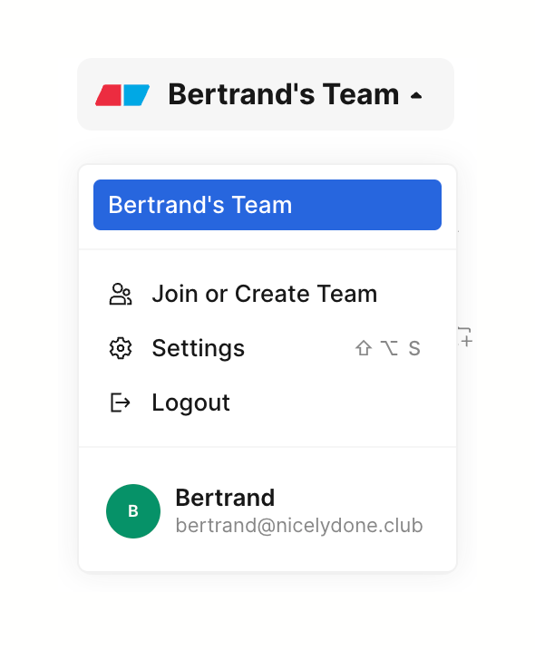 Eraser — Dropdown menu component