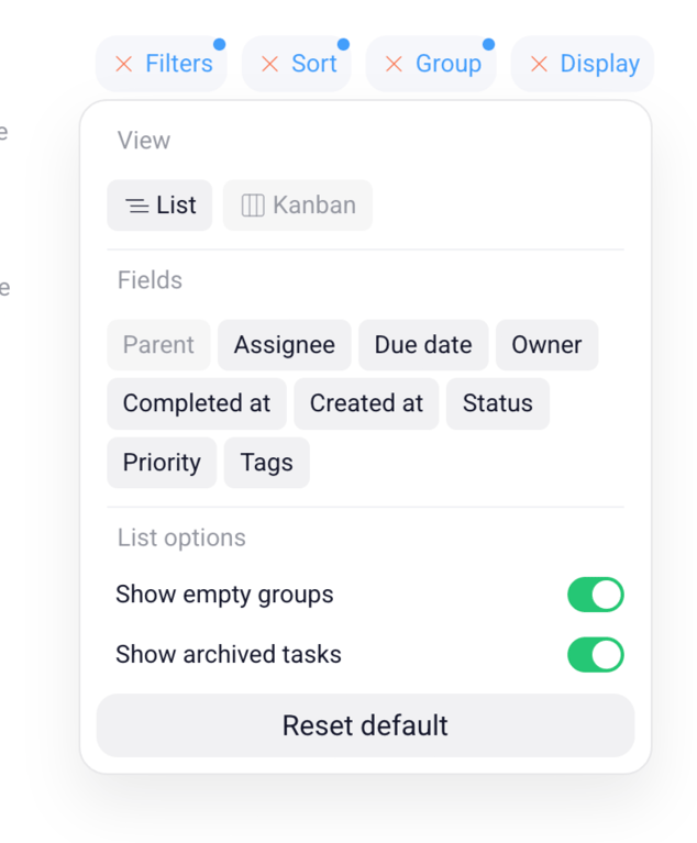 Orchestra — Dropdown menu component