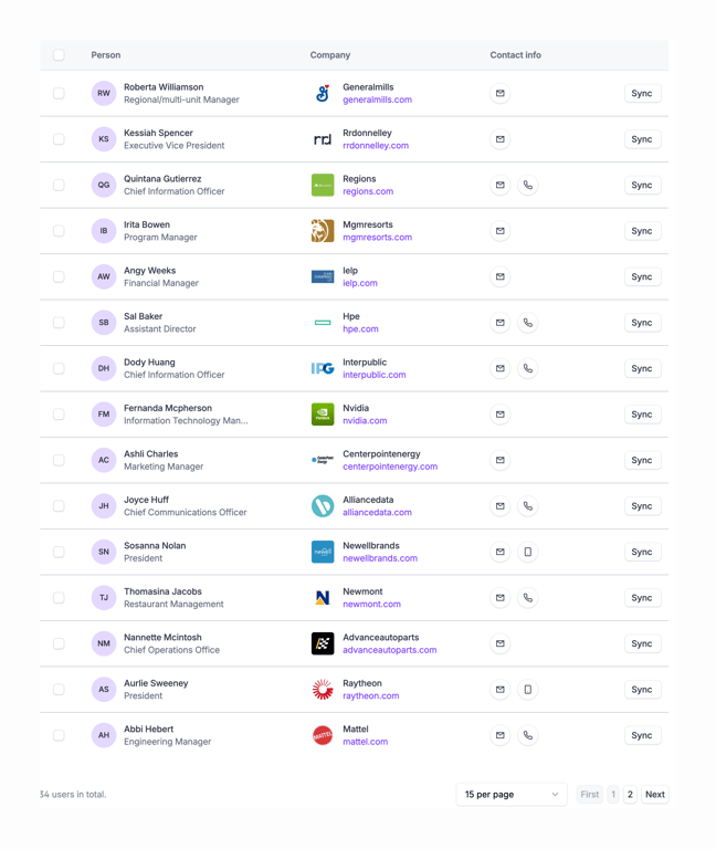 Wiza — Table component