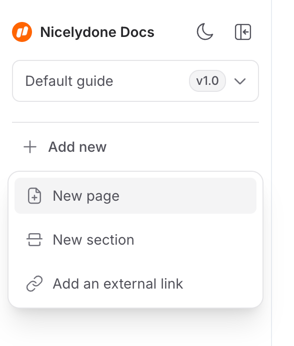 Hashnode — Dropdown menu component