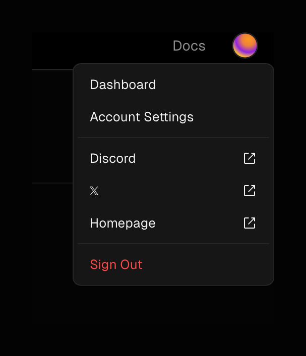 Basehub — Dropdown menu component