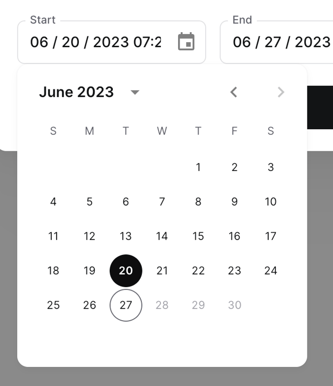 Twingate — Datepicker component