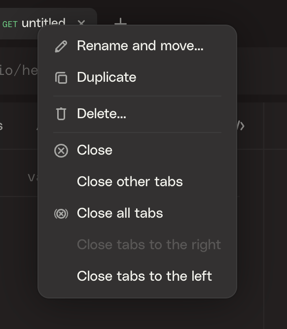 Httpie — Dropdown menu component