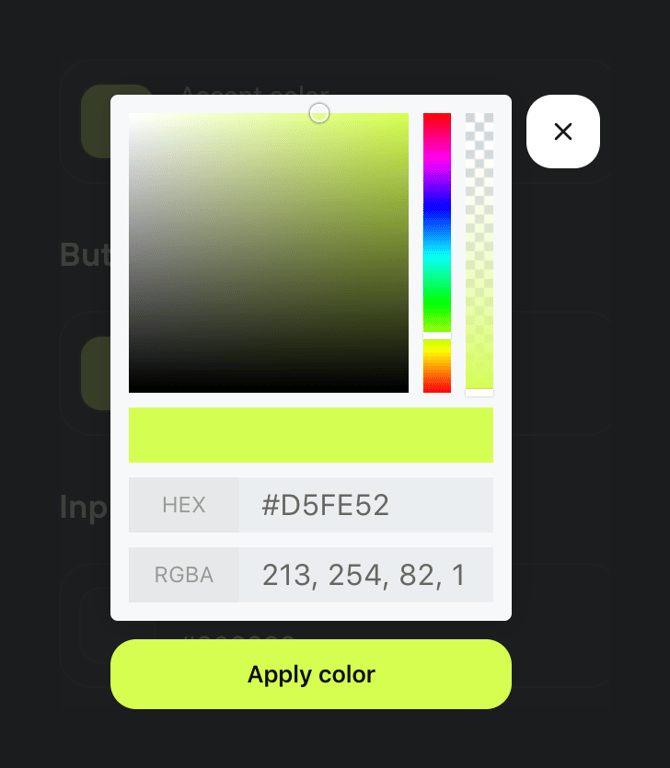 Meiro — Color picker component