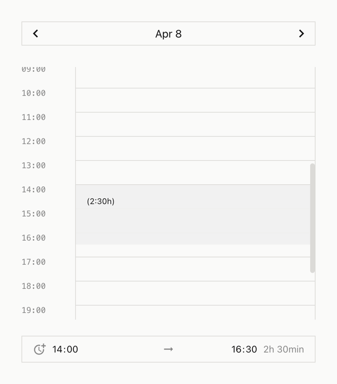 Midday — Datepicker component