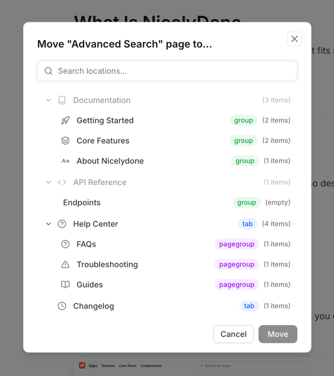 Documentation.AI — Modal component