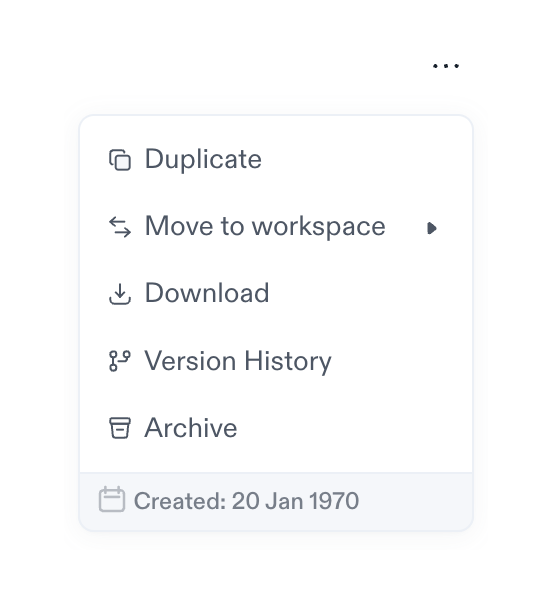 Decipad — Dropdown menu component