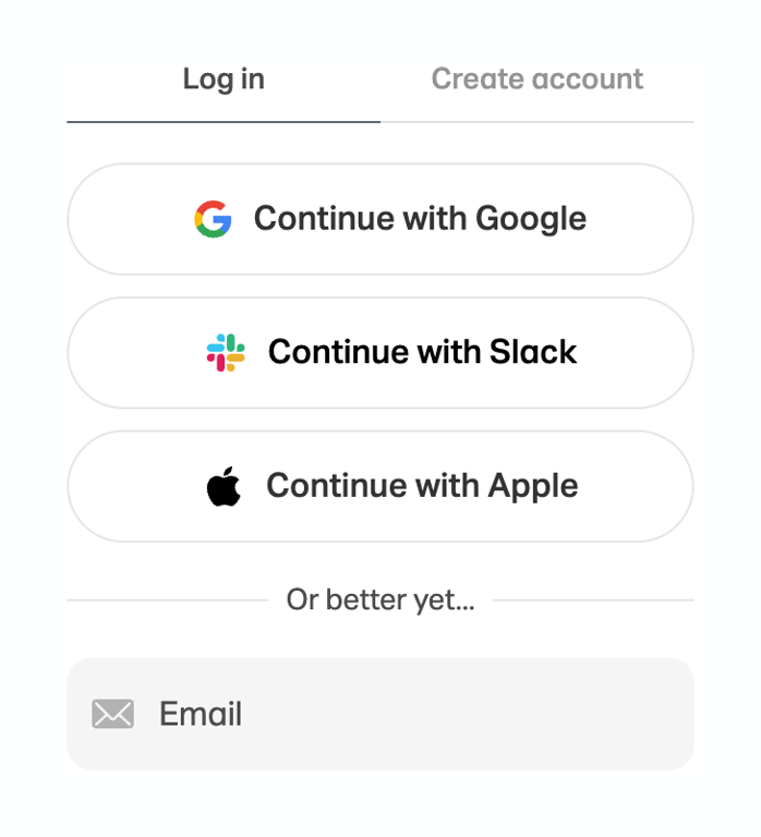 WeTransfer — Social login button component