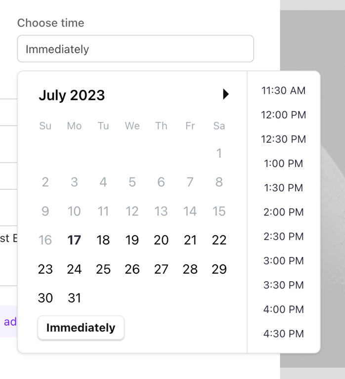 Audienceful — Datepicker component