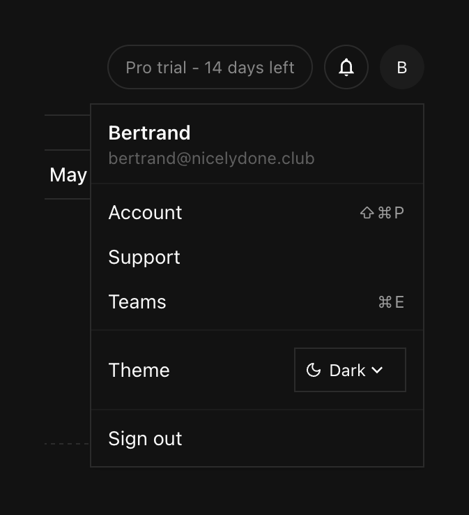 Midday — Theme settings component