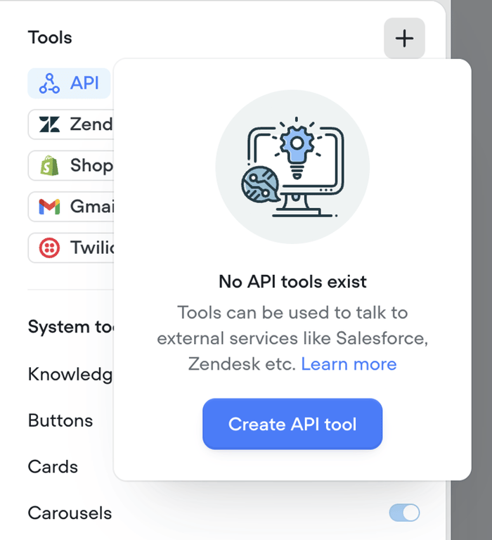 Voiceflow — Empty state component