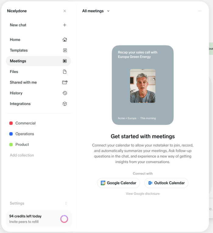Sana — Vertical navigation component